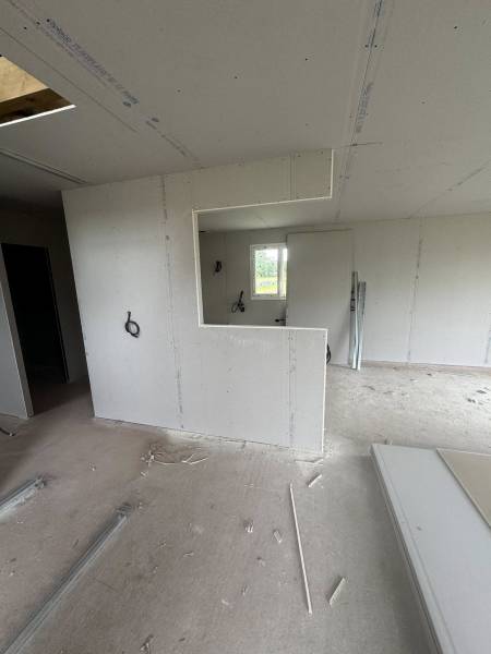 Réalisation sur devis d'une isolation intérieure placo pour une maison neuve par nos artisans plaquistes sur Yvetot 76