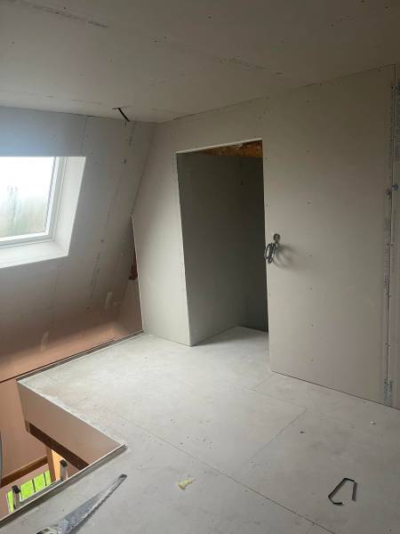 Entreprise plaquisterie Sassetot le Mauconduit proche Fécamp : Aménagement complet isolation et placo d'un étage d'une grange