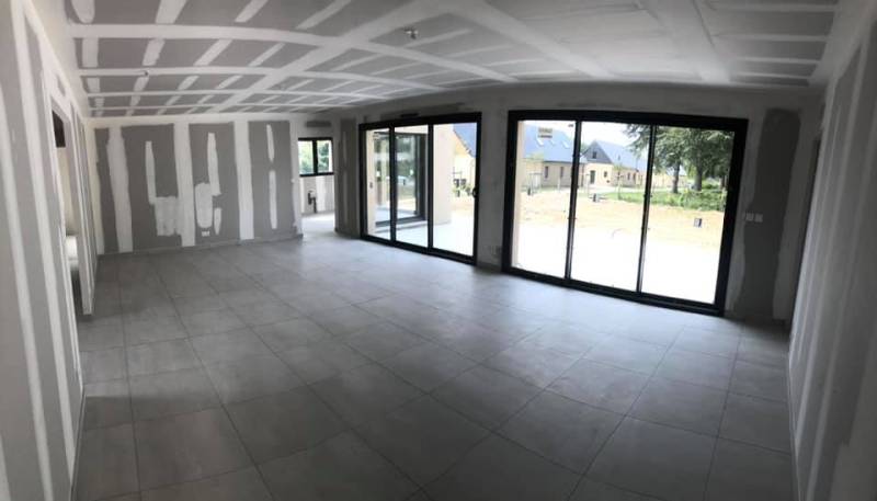 Pose sur devis d'isolation intérieure, cloisons et placo dans un pavillon par nos artisans plaquistes sur Gruchet le Valasse 76